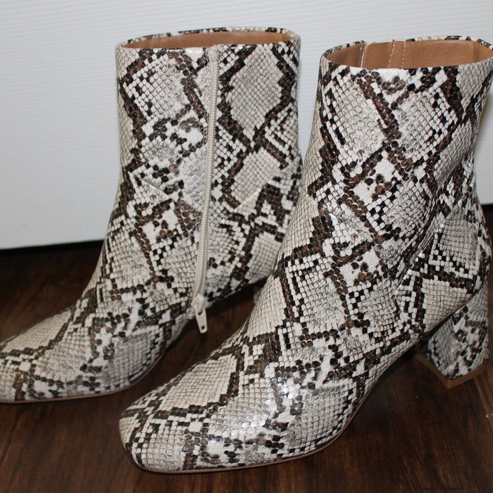Snake skin booties